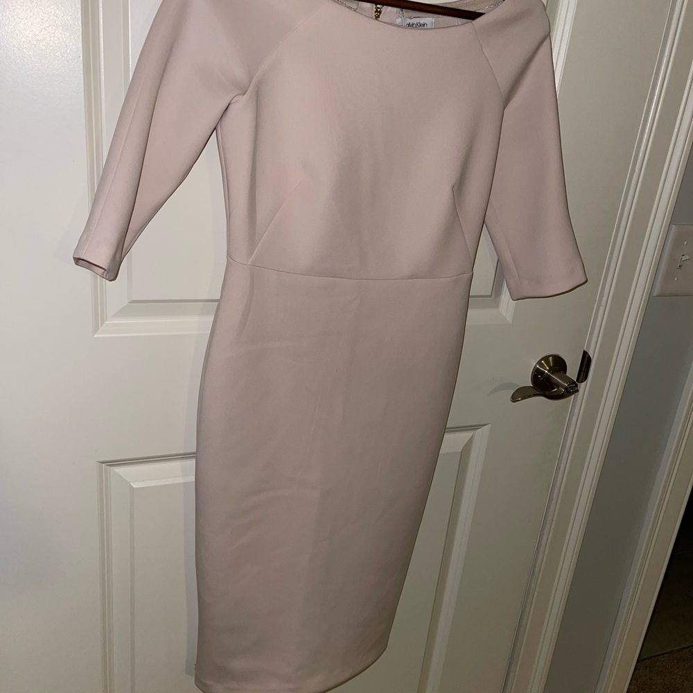 Calvin Klein Soft Pink Long Sleeve Dress